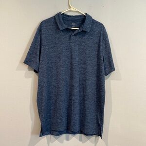 Blue Heathered Collared Falls Creek Polo - Size Large